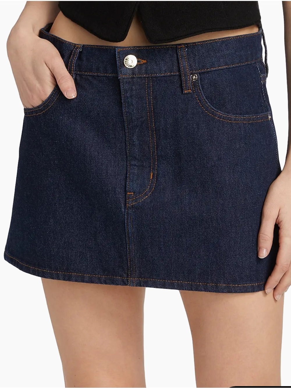 FRAME Dark Blue Denim Mini Skirt - NWT